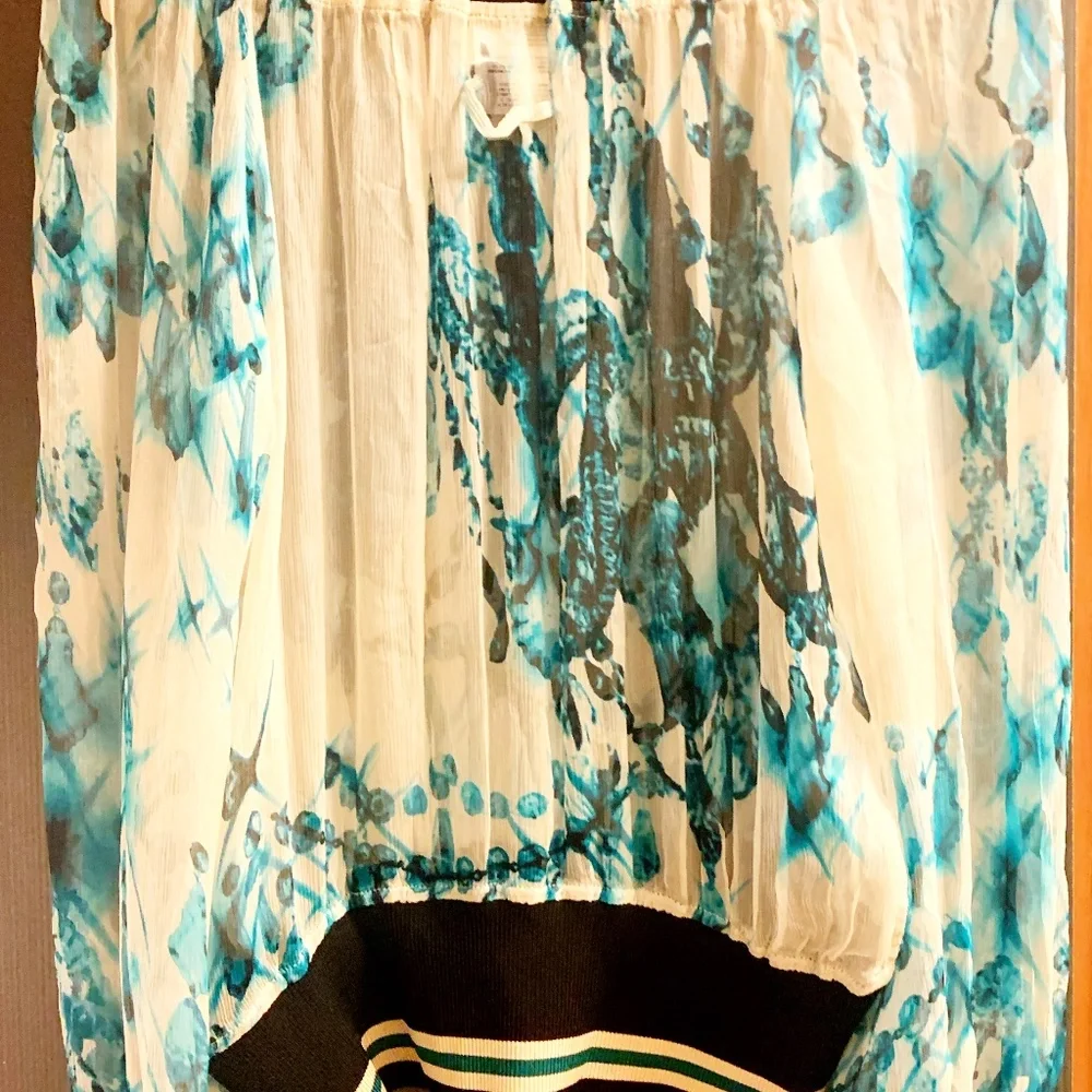 Super rare Jean Paul Gaultier vintage silk mesh blouse multicolor in Small - Picture 3 of 5